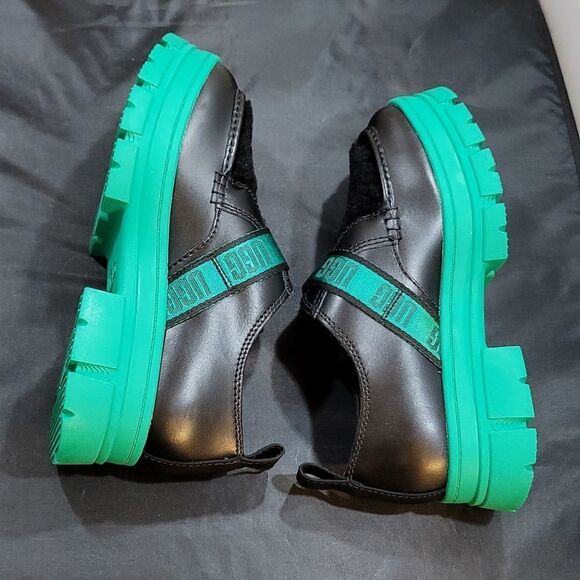 BRAND NEW UGG ASHTON SHOE PLUSH EMERALD GREEN WATERPROOF LEATHER SHOES G1 - Picture 11 of 16